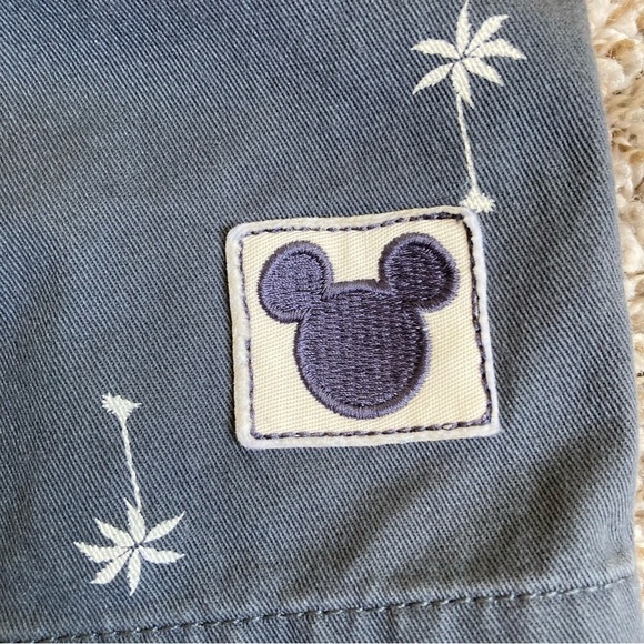 Junk Food x Disney Mickey Mouse Palm Tree Flat Front Chino Shorts Grey 7” M - Picture 13 of 16